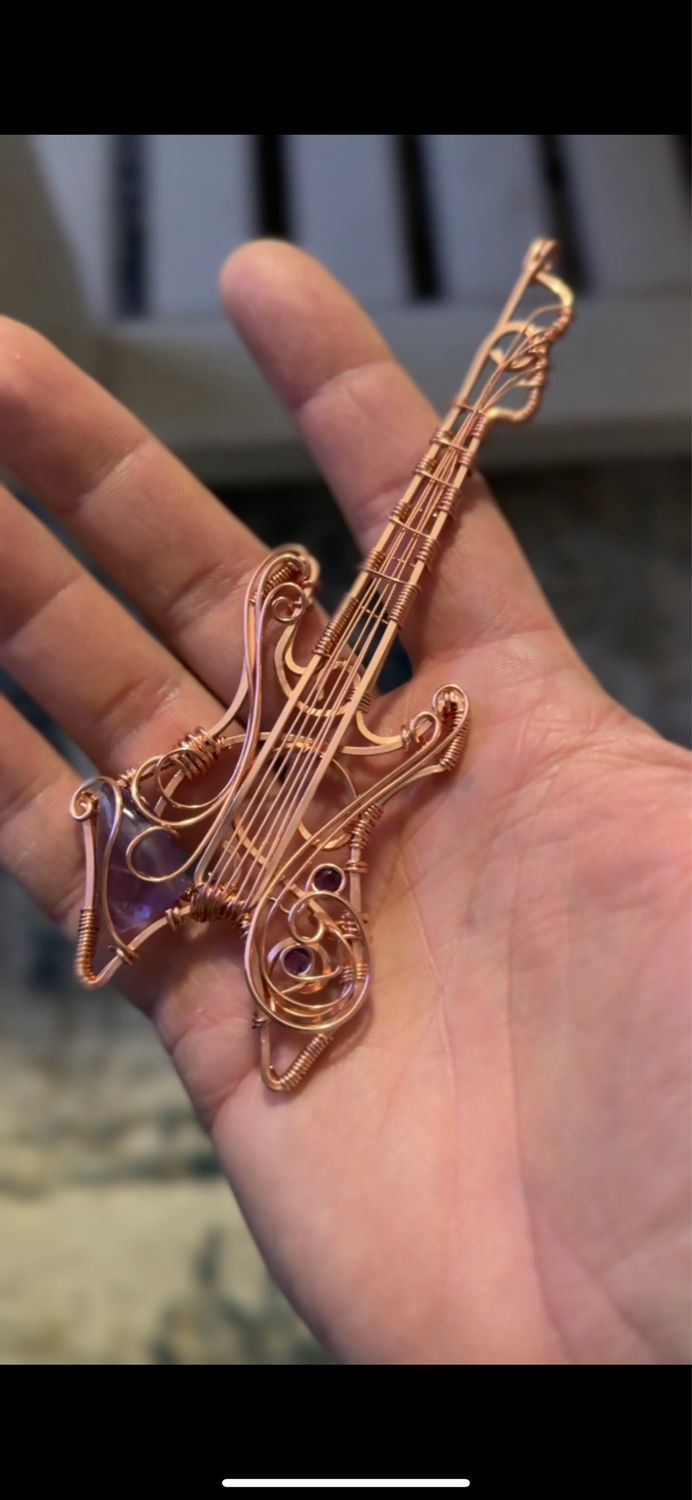 Amethyst Copper Guitar