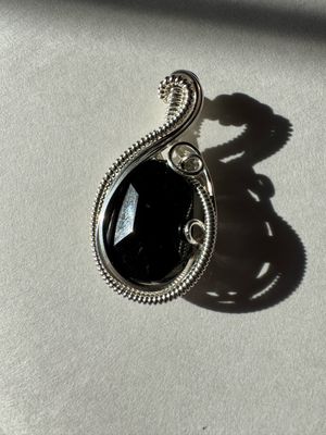 Ice Obsidian In Fine Silver