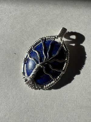 Lapis Lazuli Fine Silver Tree Of Life