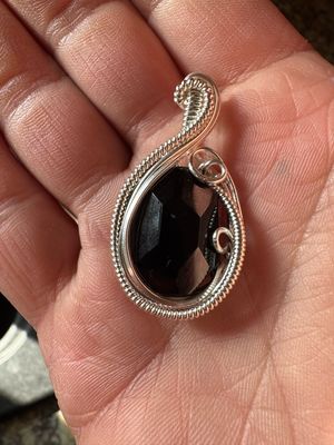 Ice Obsidian In Fine Silver