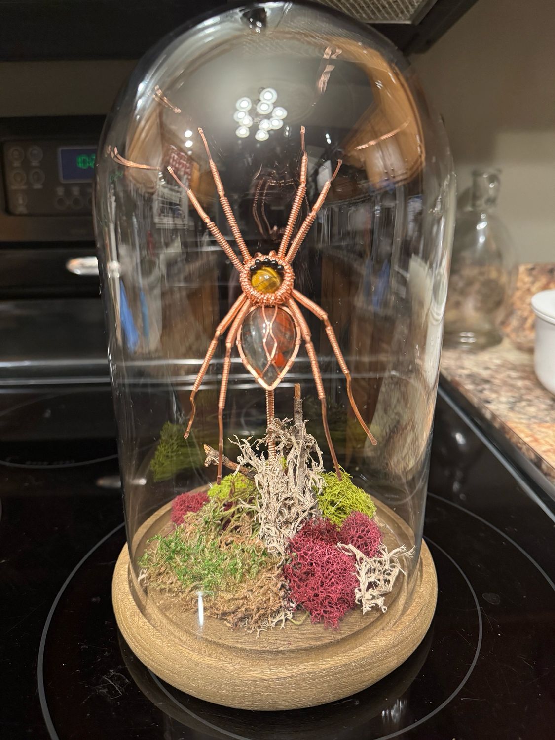 Spider Sculpture With African Bloodstone And Tiger Eye