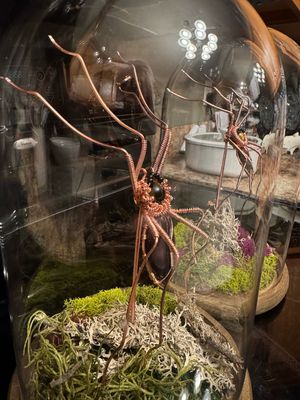 Spider Sculpture With Rainbow Obsidian And Tiger Eye (large)