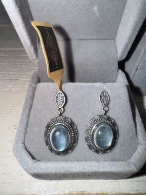 Aqua Marine Sterling Silver Earrings