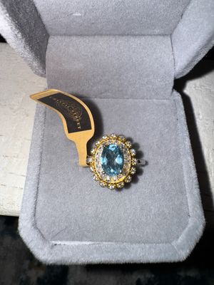 Topaz Sterling Silver Adjustable Ring