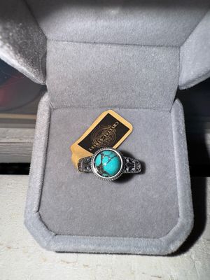 Turquoise Sterling Silver Adjustable Ring