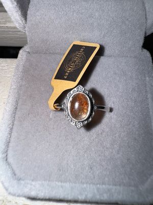 Sunstone Sterling Silver Adjustable Ring