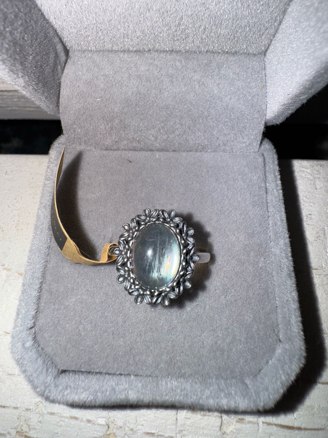 Labradorite Sterling Silver Adjustable Ring