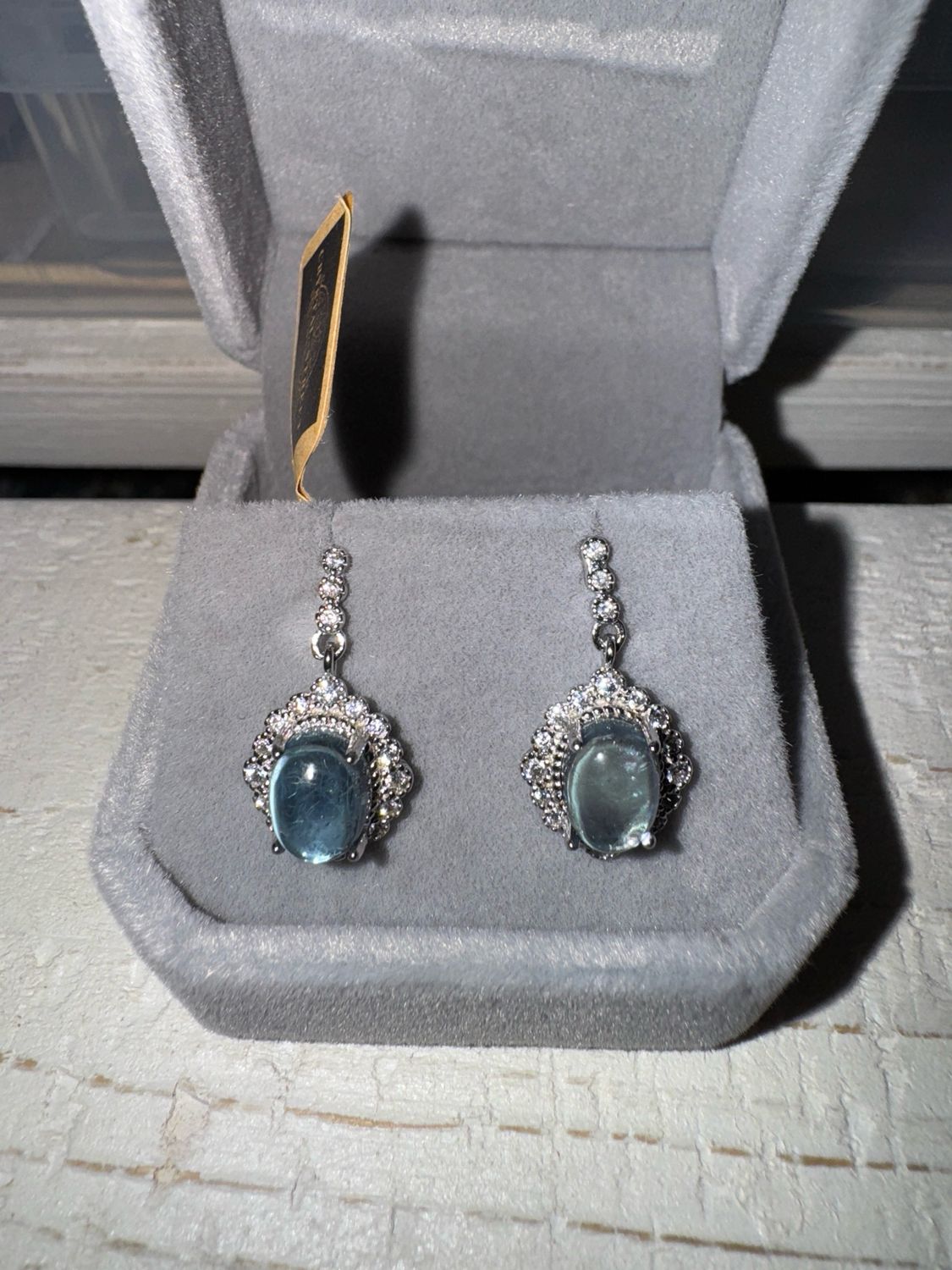 Aquamarine Sterling Silver Earrings