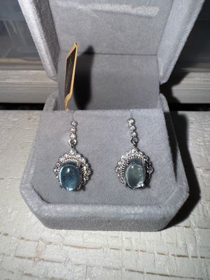 Aquamarine Sterling Silver Earrings