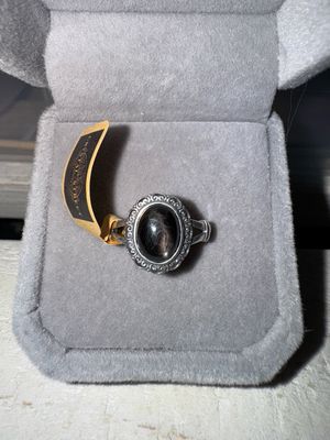 Hypersthene Sterling Silver Adjustable Ring