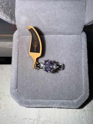 Amethyst Sterling Silver Adjustable Ring