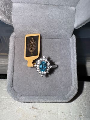 Topaz Sterling Silver Adjustable Ring