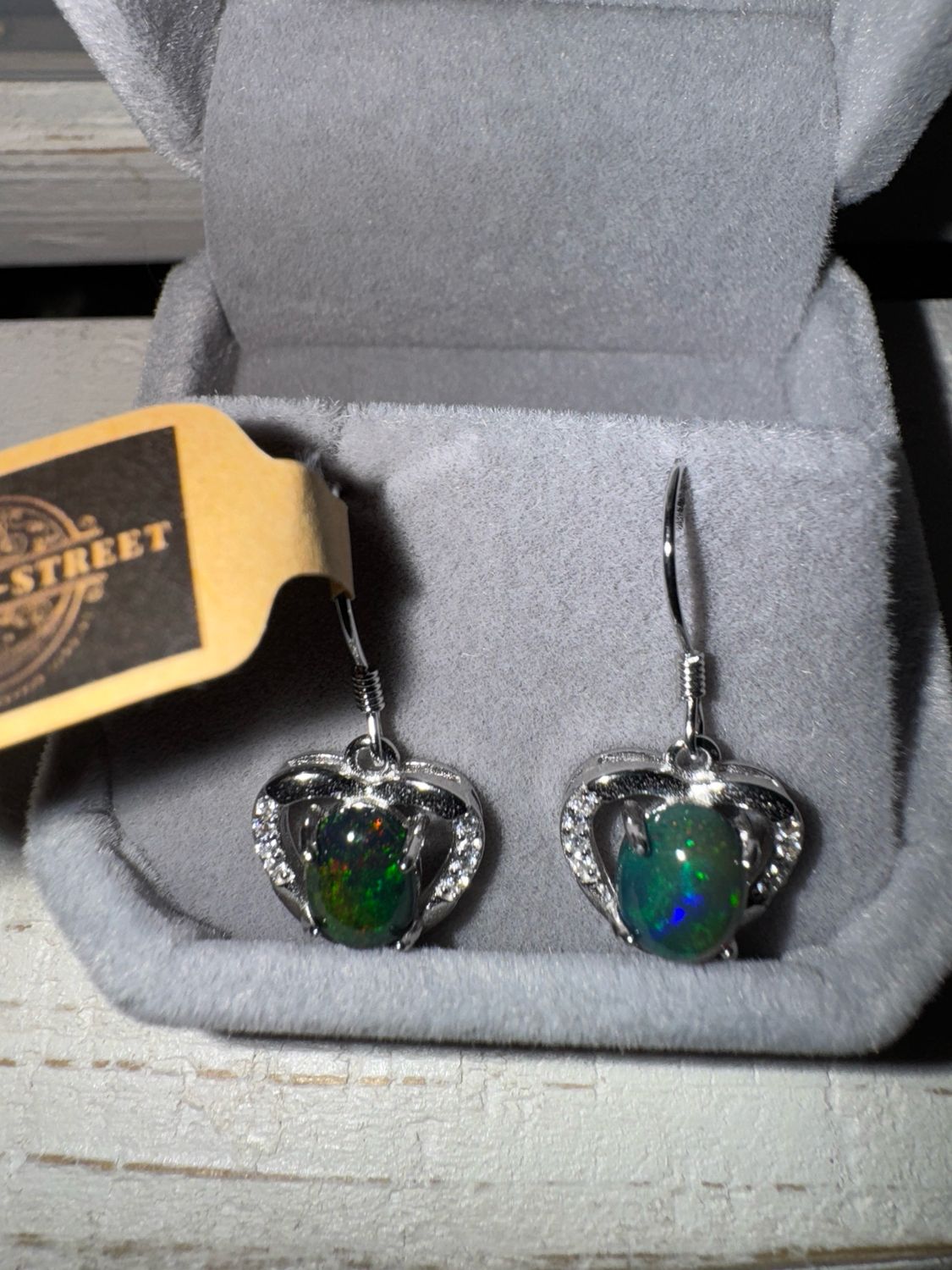 Fire Opal Sterling Silver Earrings