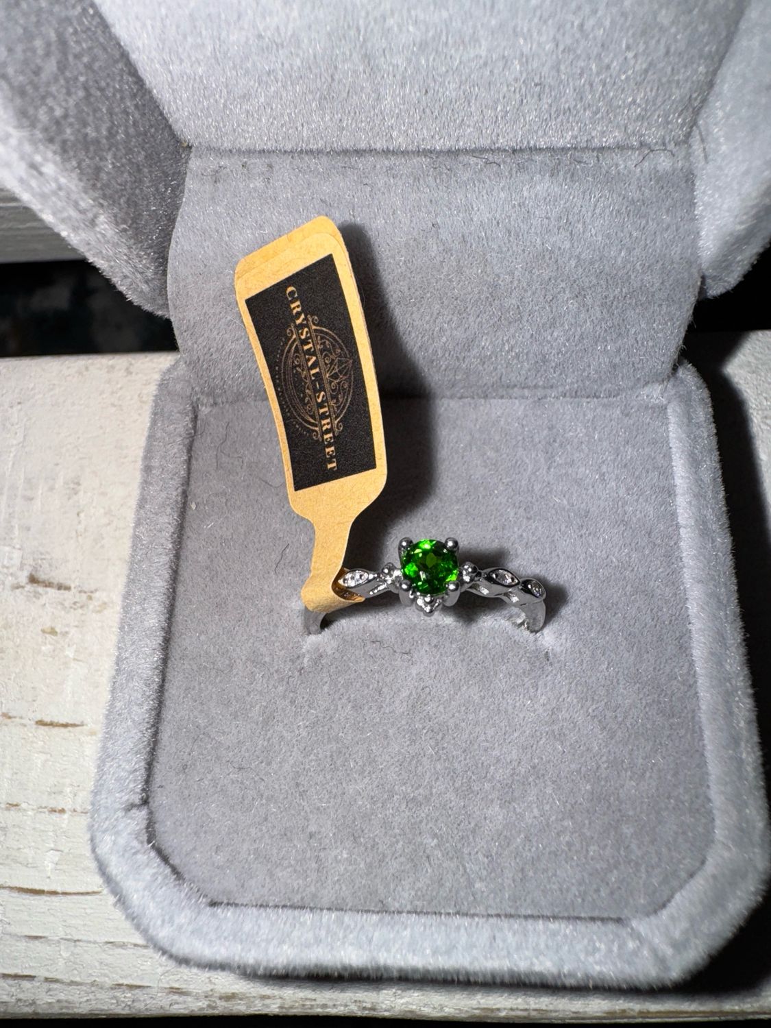 Diopside Sterling Silver Adjustable Ring