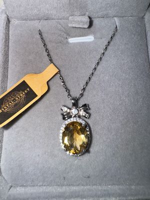 Citrine Sterling Silver Necklace