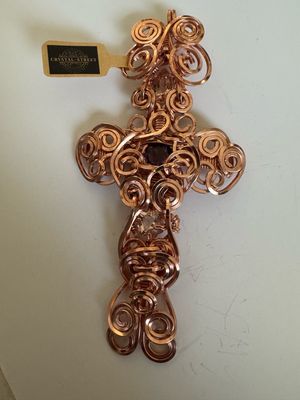 Amethyst And Pink Sapphire Cross Pendant Large