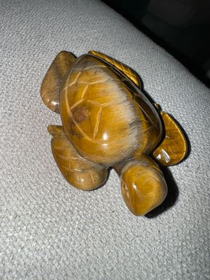 Tiger Eye Sea Turtle Carving