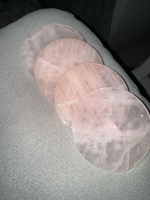 Rose Quartz Coaster Set