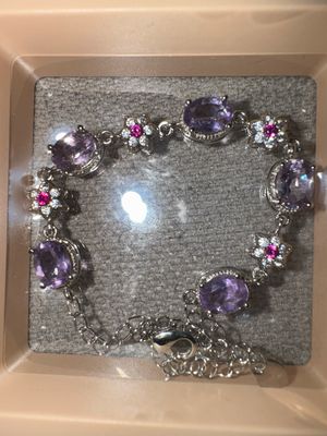 Amethyst And Ruby Bracelet