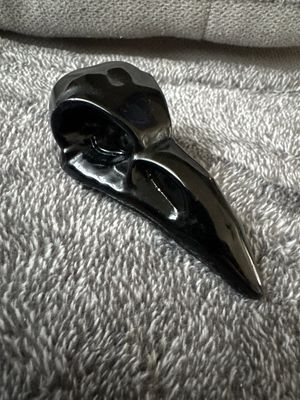 Black Obsidian Bird Skull