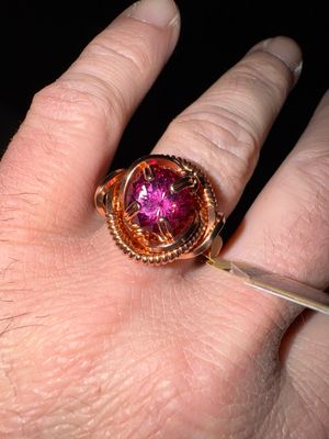 Amethyst Copper Ring