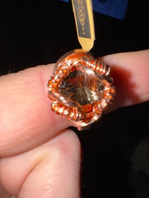 Citrine Copper Ring