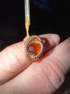 Citrine Copper Ring
