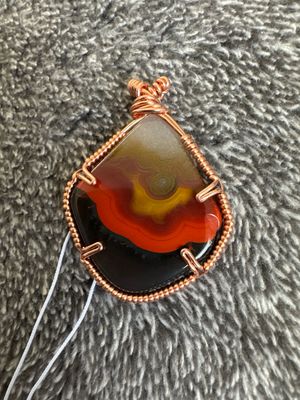 Kentucky Agate Copper Pendant