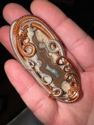 Kentucky Agate In Copper And Sterling Silver