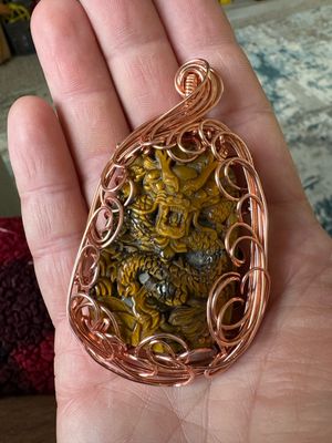 Tiger Eye Dragon Pendant (large)
