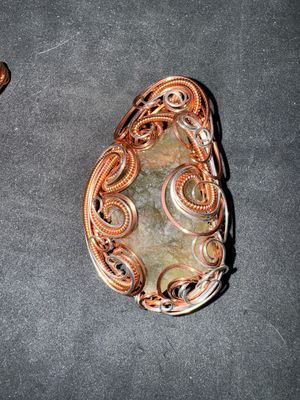 Large Lybian Desert Glass In Copper And Sterling Silver