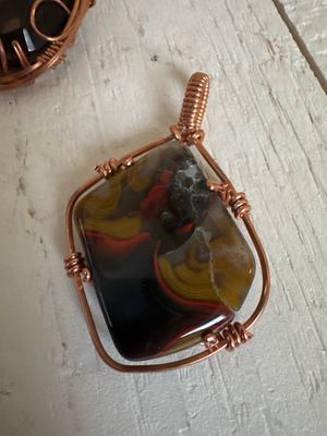 Kentucky Agate Copper Prong Set