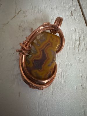 Kentucky Agate In Copper Pendant