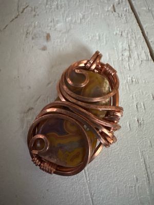 Kentucky Agate In Copper Pendant