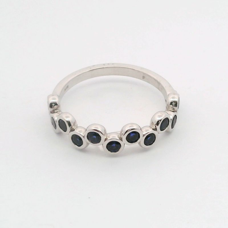 14KW Lab-Created Sapphire Ring