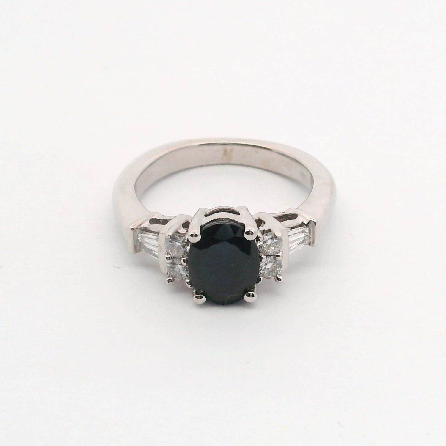 14KW Sapphire + Diamond Ring