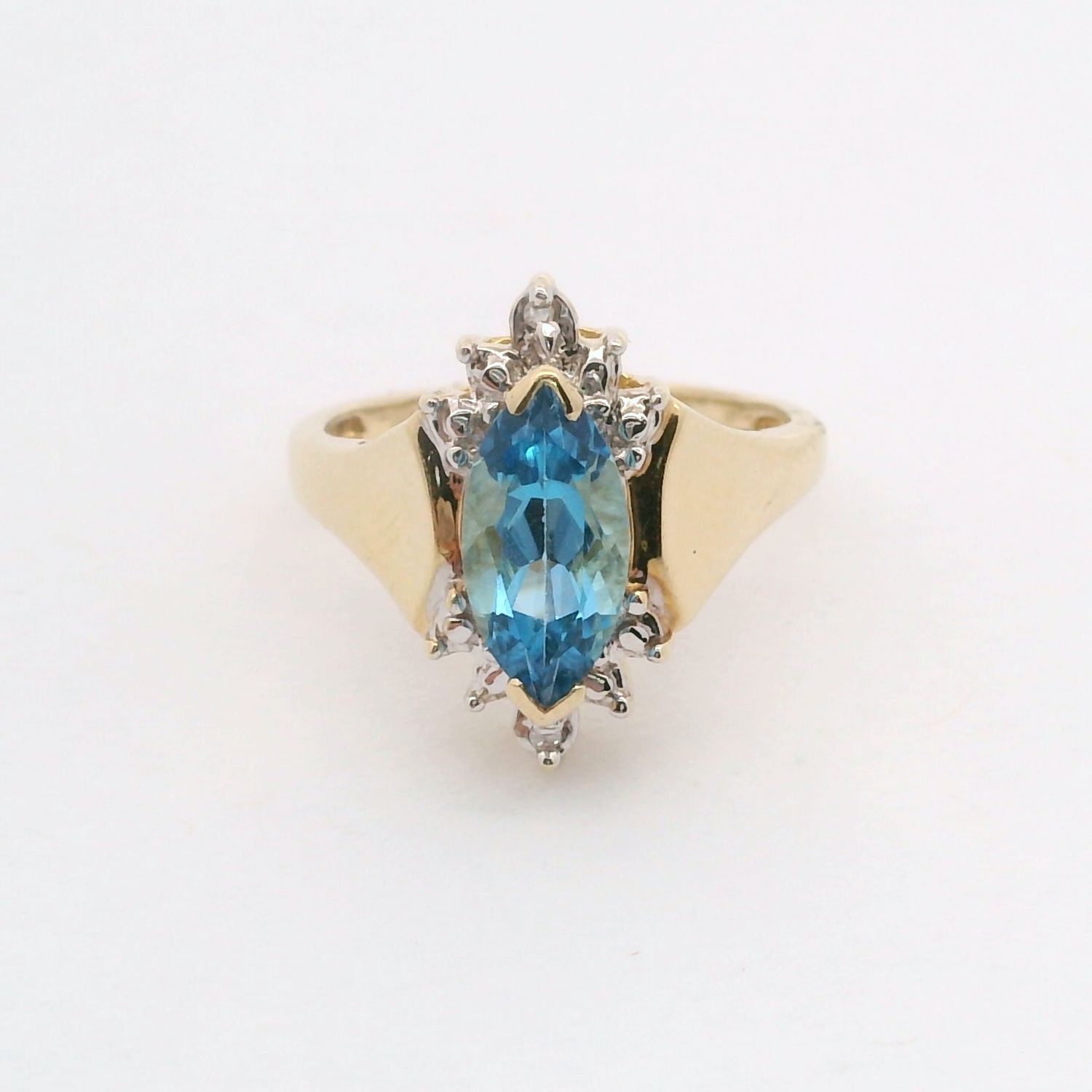 14KY Topaz + Diamond Ring 14KY Topaz + Diamond Ring