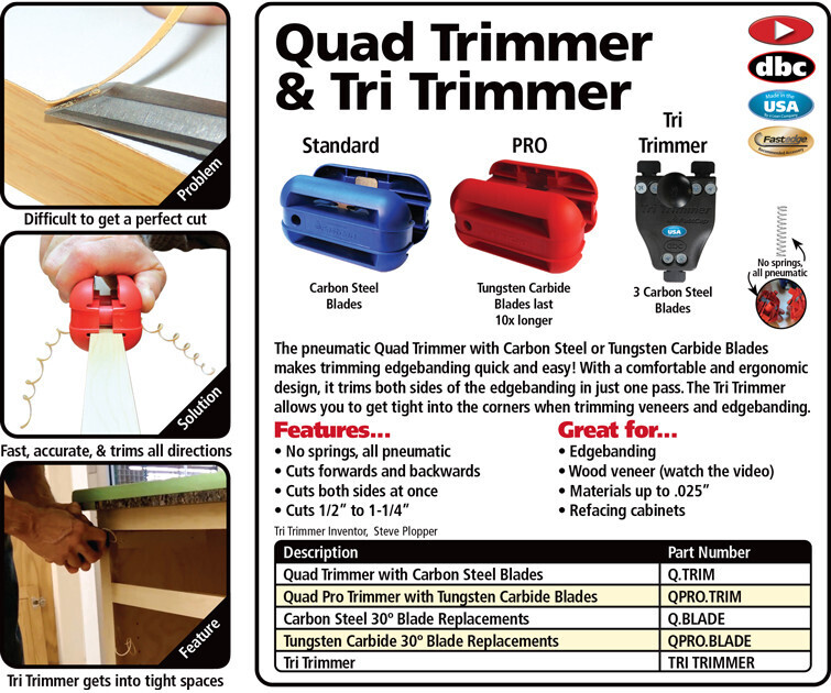 Quad Edge Band Trimmer (blue) Carbon Steel