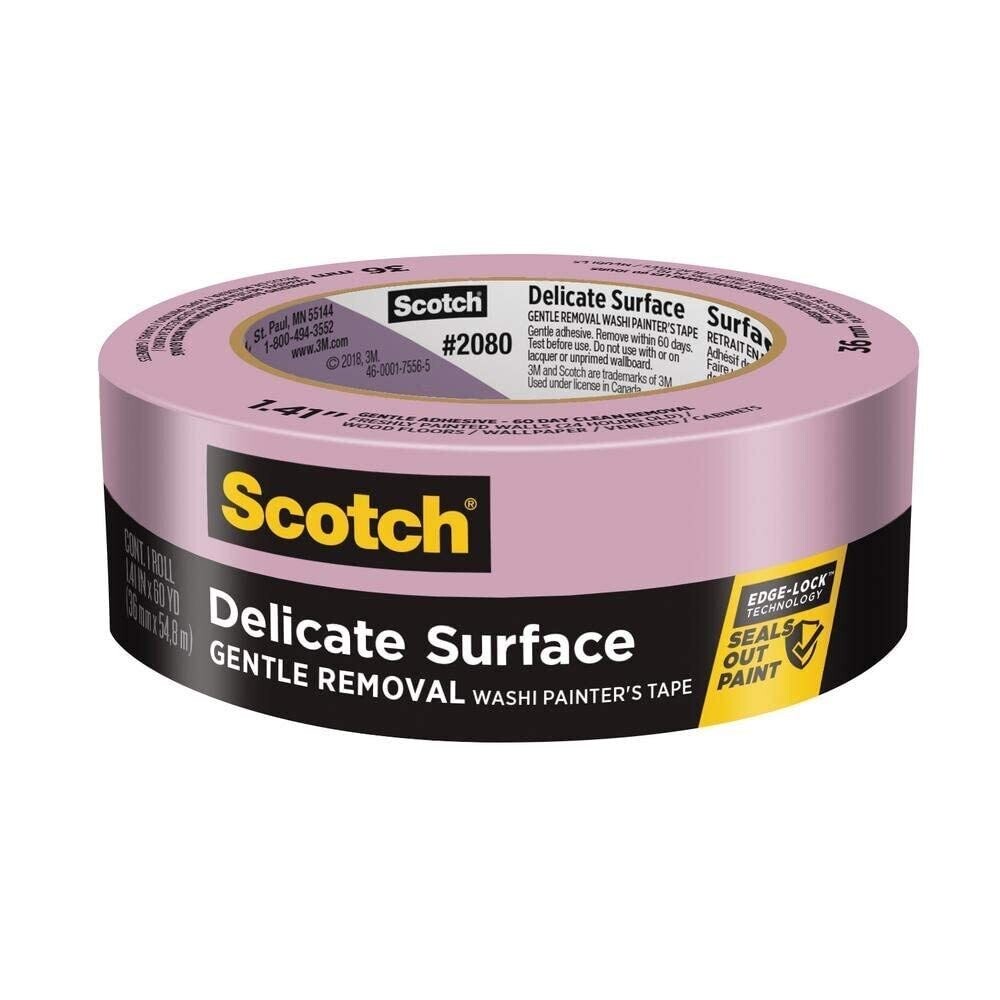 Blue Scotch Delicate Surface Painter's Tape - Purple, 1.41" x 60 yd.