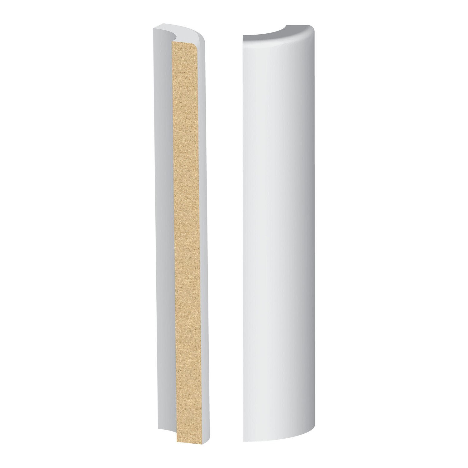 387MUL-7W - 1 Eased Edge Craftsman Base Round Corner (1⁄2"x7-1⁄4") MDF Ultralight