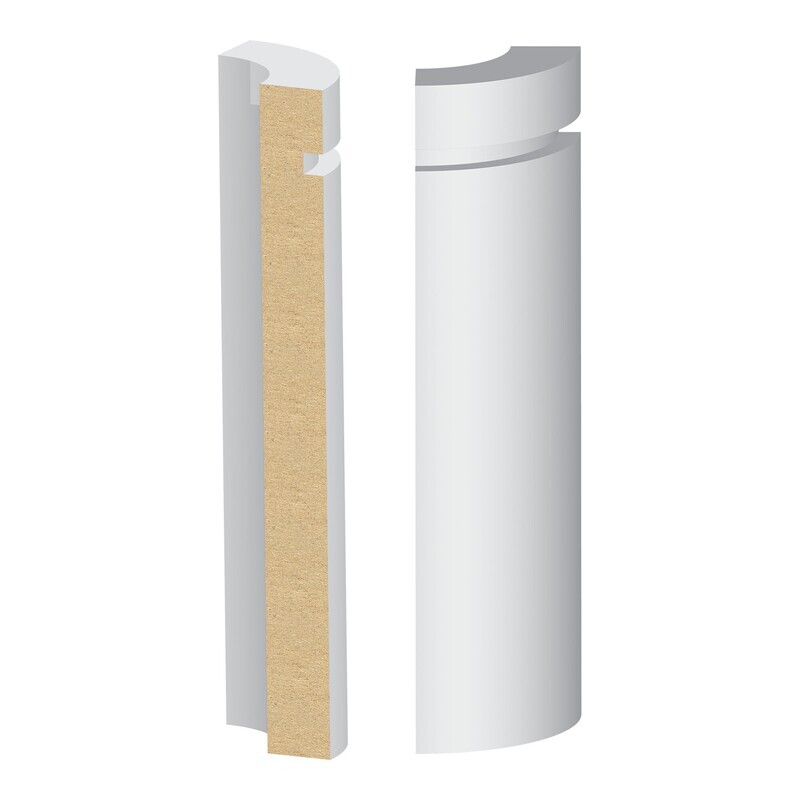 392MUL-5W - S4S Notched Modern Base Round Corner (9⁄16"x5-1⁄2") MDF Ultralight