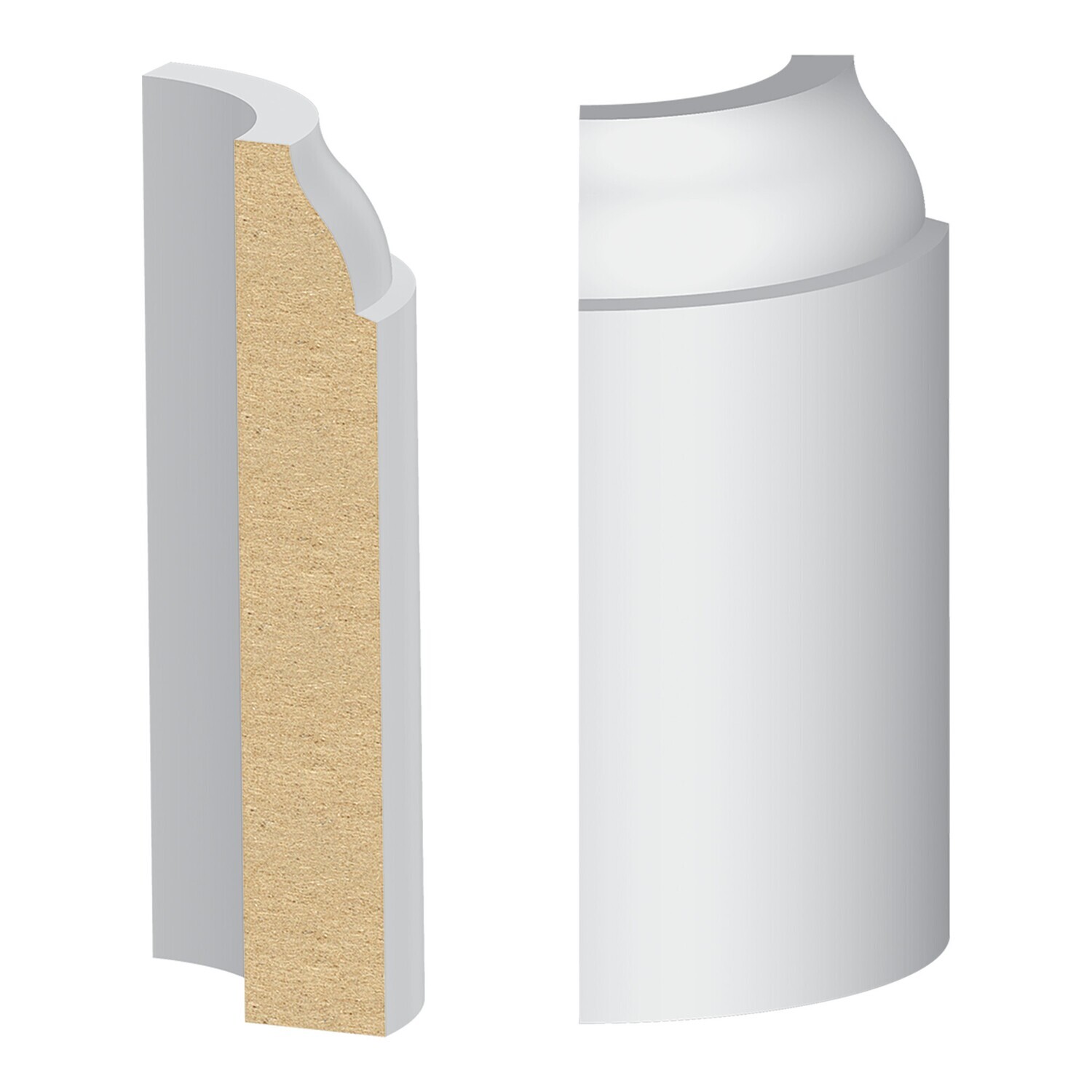 314MUL-3W - Coronado/#623 Base Radius Corner to match 314MUL-3 (9⁄16"x3-1⁄4") MDF Ultralight