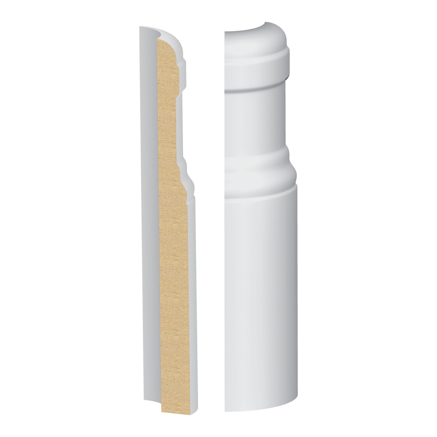 362MUL-7W - Colonial Base Round Corner (9⁄16"x7-1⁄4") MDF Ultralight
