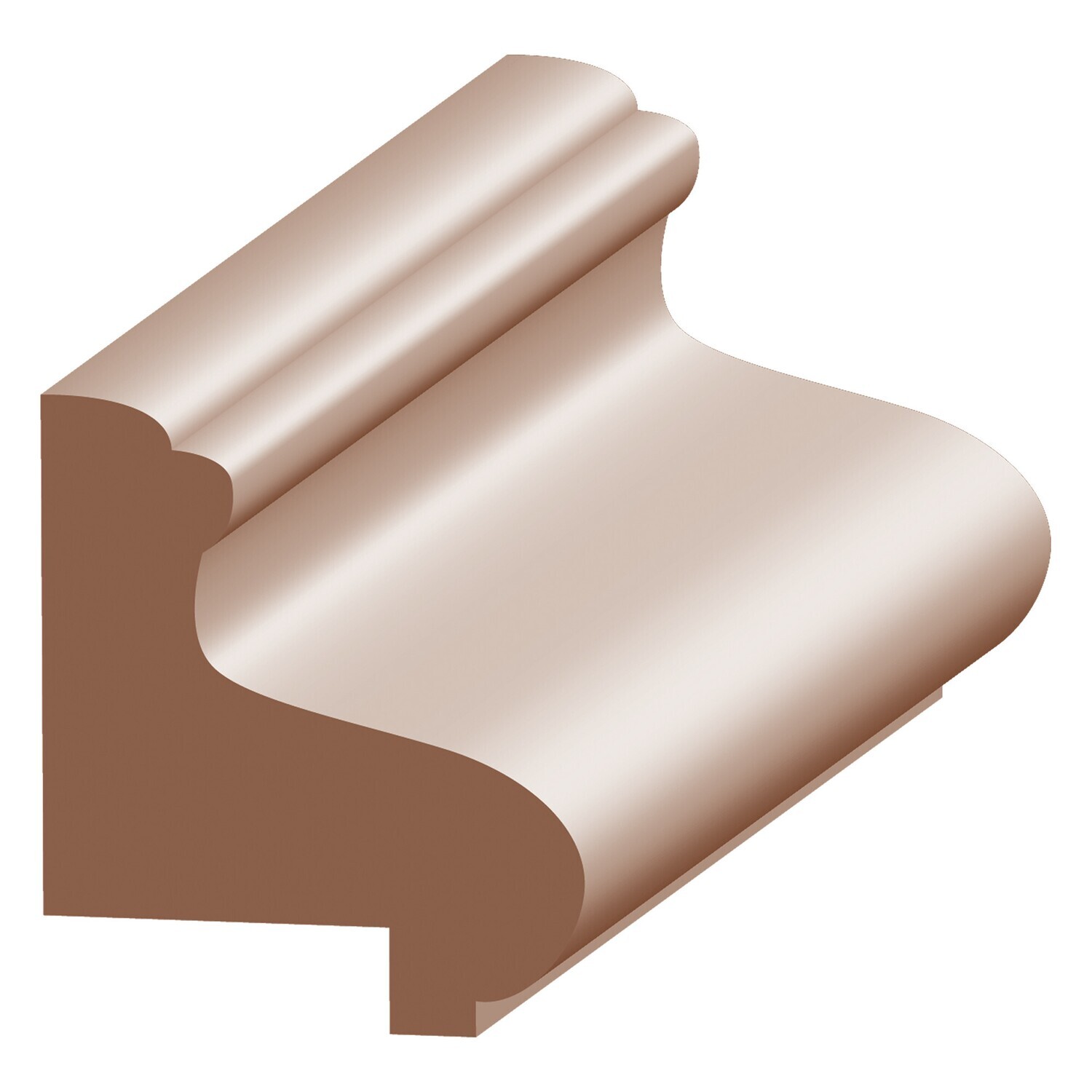613-O - Raised Panel Cap with 3/4" Rabt (1-1⁄8"x1-1⁄4") Oak