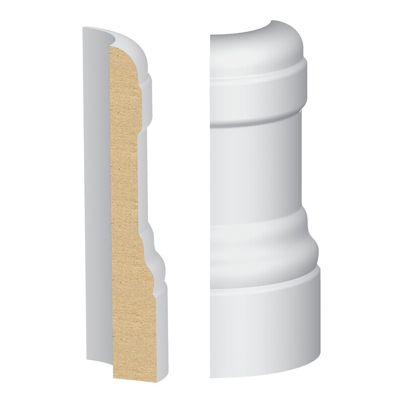362MUL-4W - Solano Base/Casing Round Corner (118MUL-4W) (9⁄16"x4-1⁄4") MDF Ultralight