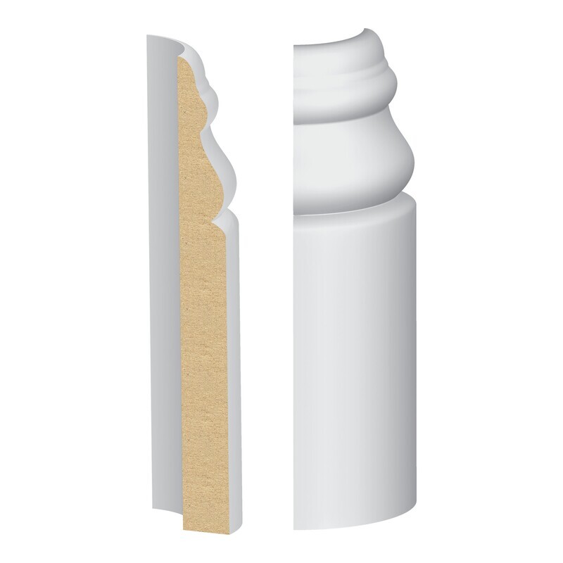 330BMULW - Victorian/Newport Base Round Corner (9⁄16"x5-1⁄4") MDF Ultralight
