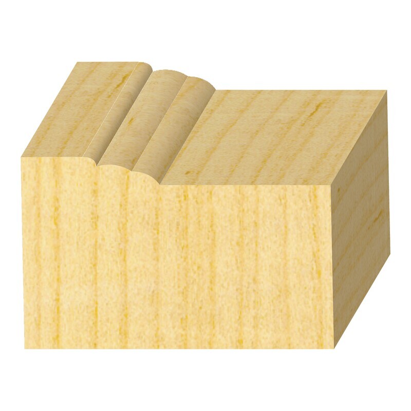 612ASP - #180 Eastern Brick Mould without Stucco Key (1-1⁄4"x2") Pine Solid