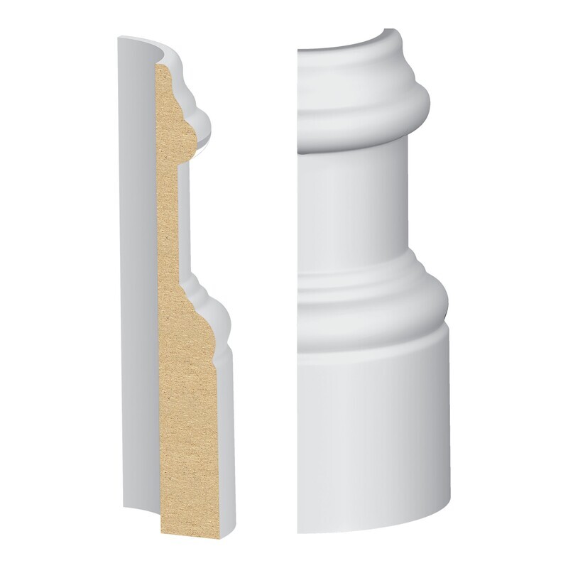 326MULW - Santa Clara/Crescent Base Round Corner (5⁄8"x4-1⁄4") MDF Ultralight