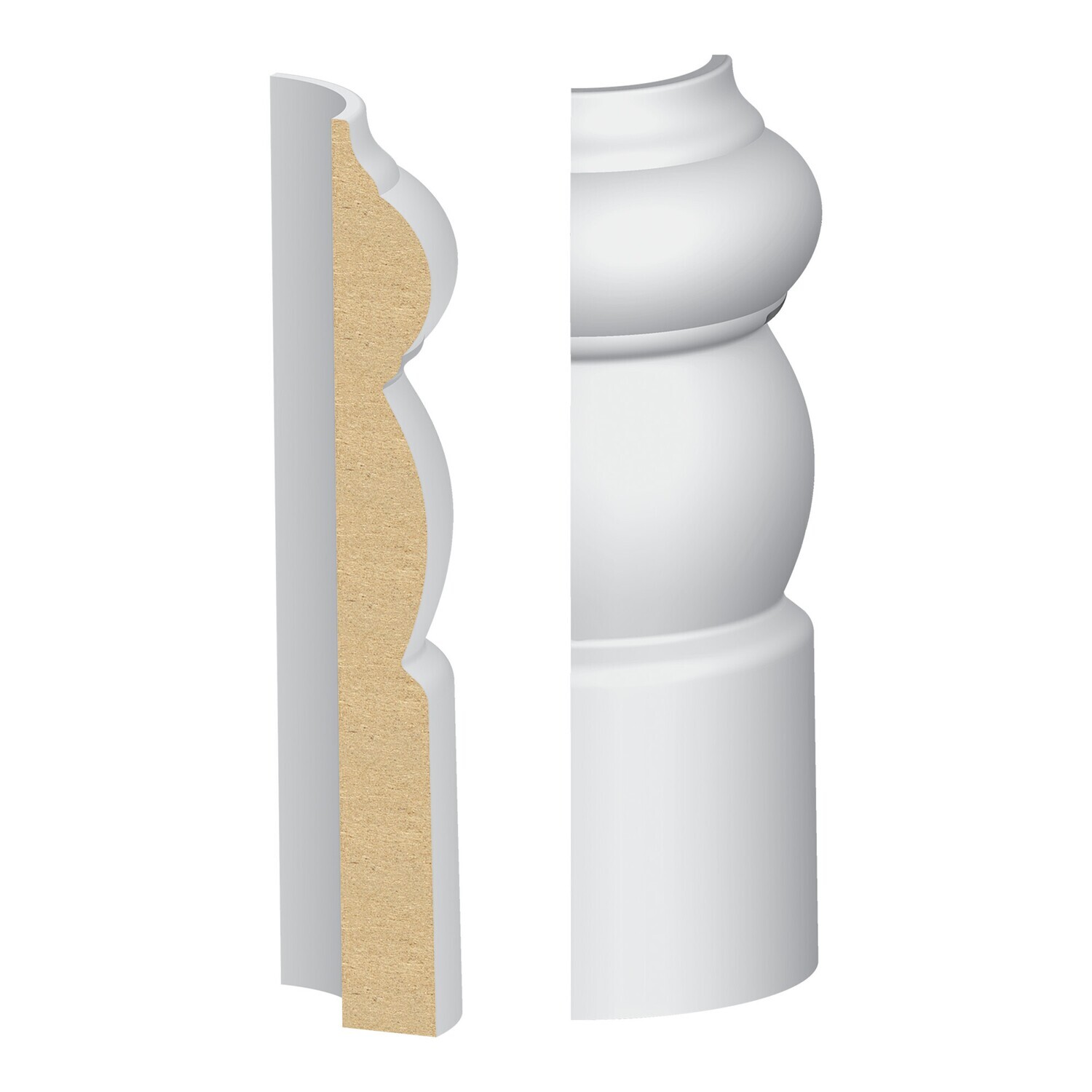 323MULW - Mission/Hermosa Base Round Corner (9⁄16"x5") MDF Ultralight