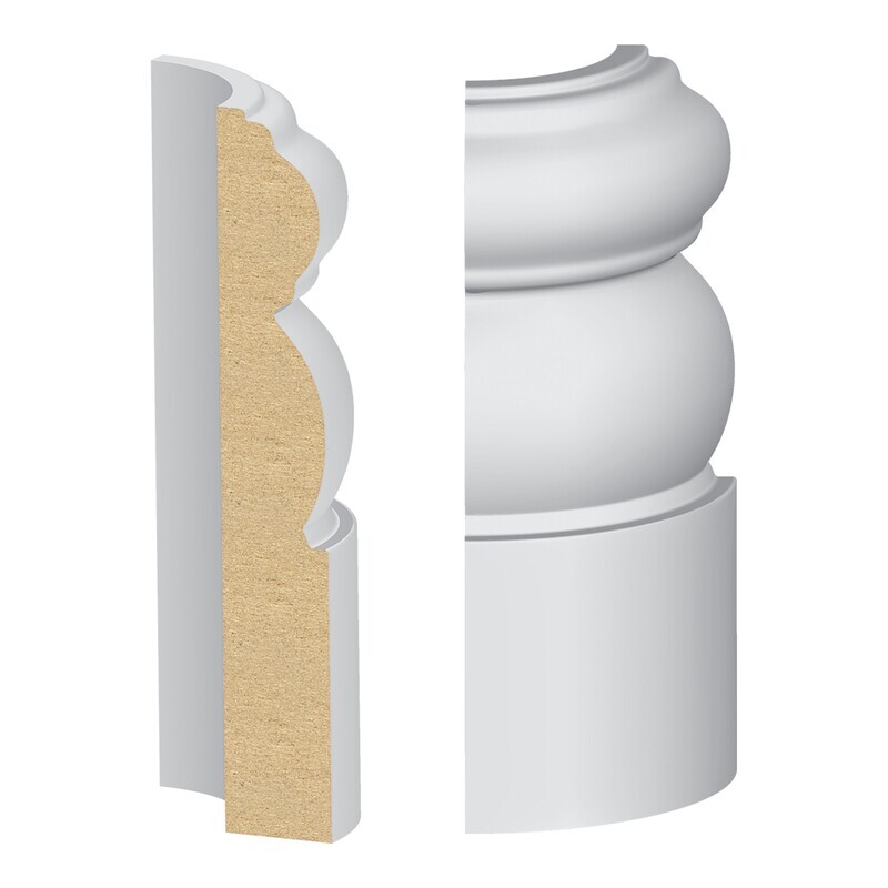 324MULW - Mission/Hermosa Base Round Corner (9⁄16"x3-3⁄4") MDF Ultralight